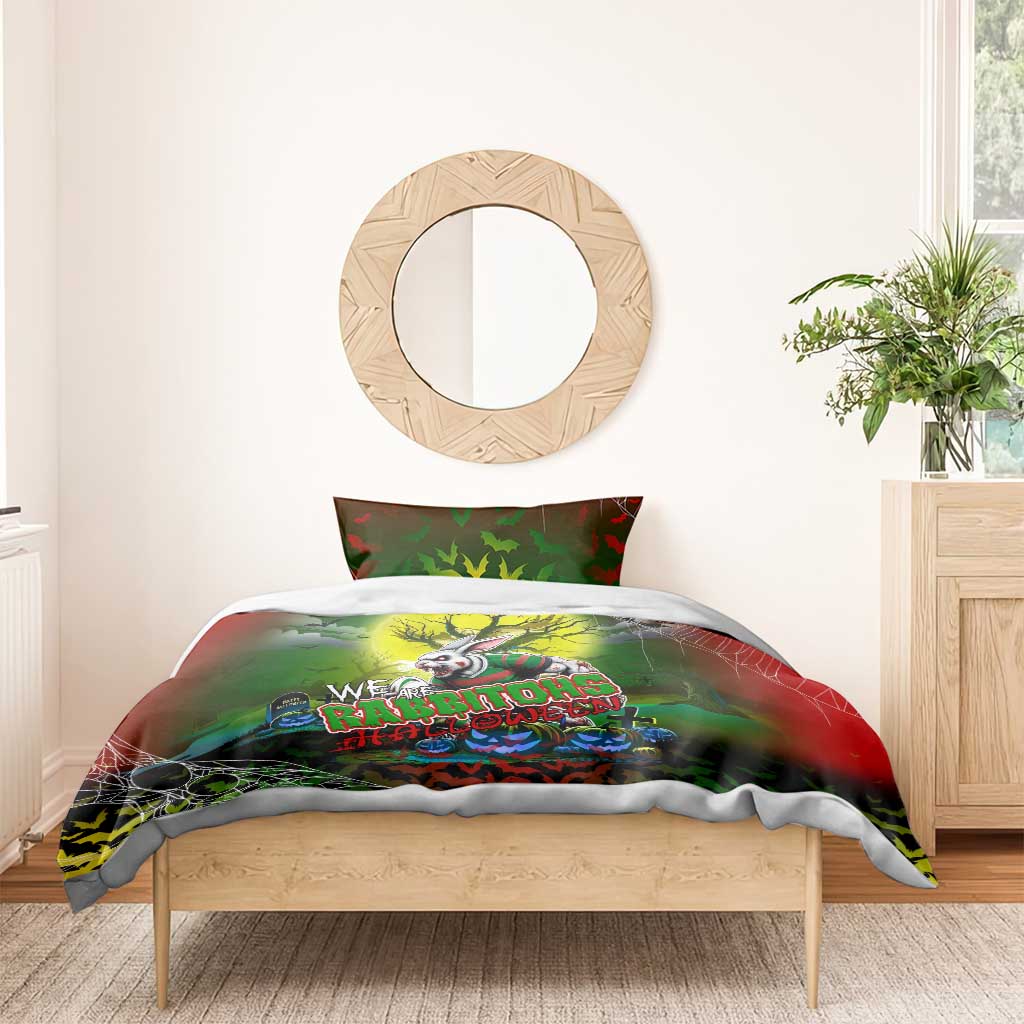 We Are Rabbitohs Halloween Bedding Set Pumpkin Scary Spooky Season - Aussie Hoodie