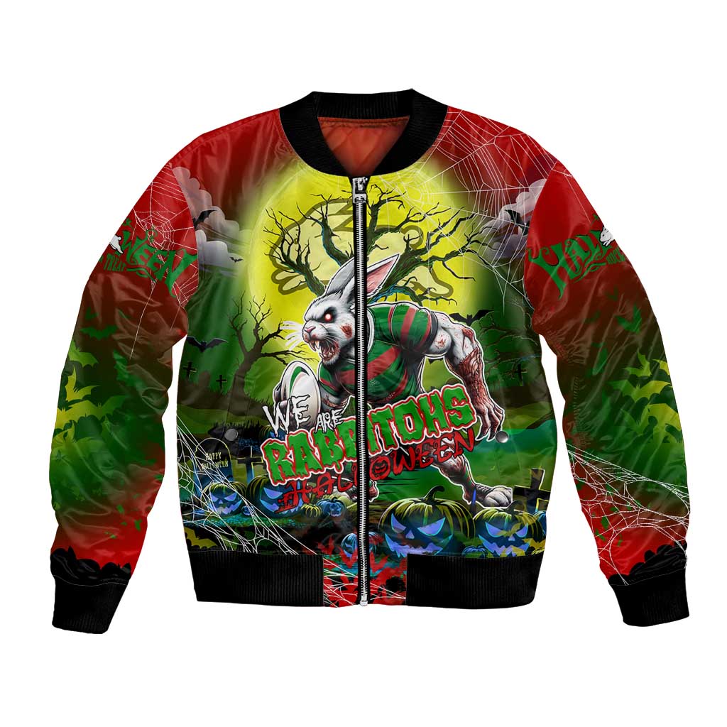 We Are Rabbitohs Halloween Bomber Jacket Pumpkin Scary Spooky Season - Aussie Hoodie