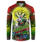 We Are Rabbitohs Halloween Button Sweatshirt Pumpkin Scary Spooky Season - Aussie Hoodie