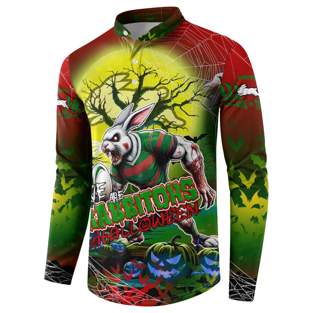 We Are Rabbitohs Halloween Button Sweatshirt Pumpkin Scary Spooky Season - Aussie Hoodie