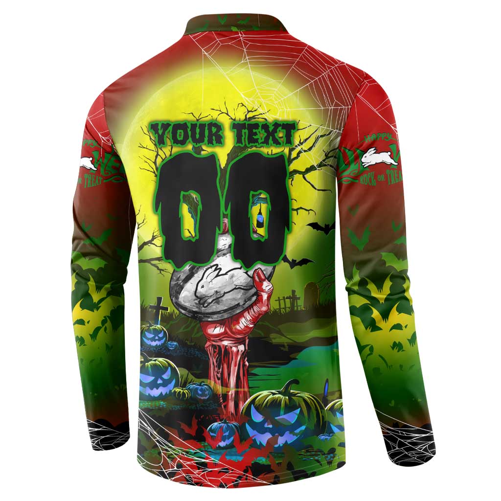 We Are Rabbitohs Halloween Button Sweatshirt Pumpkin Scary Spooky Season - Aussie Hoodie