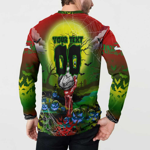 We Are Rabbitohs Halloween Button Sweatshirt Pumpkin Scary Spooky Season - Aussie Hoodie
