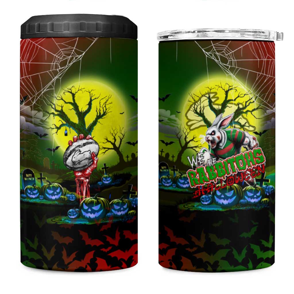 We Are Rabbitohs Halloween 4 in 1 Can Cooler Tumbler Pumpkin Scary Spooky Season - Aussie Hoodie