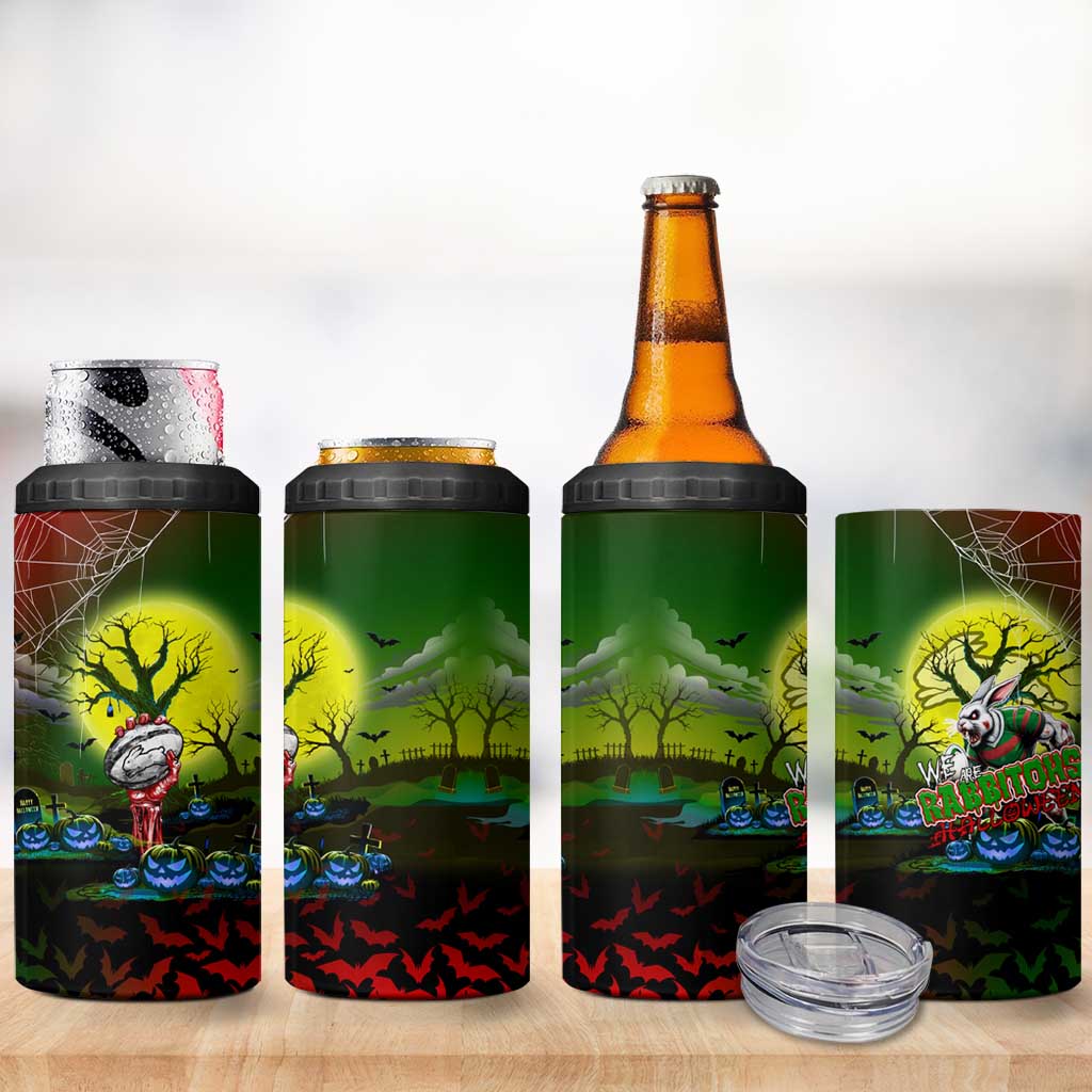 We Are Rabbitohs Halloween 4 in 1 Can Cooler Tumbler Pumpkin Scary Spooky Season - Aussie Hoodie