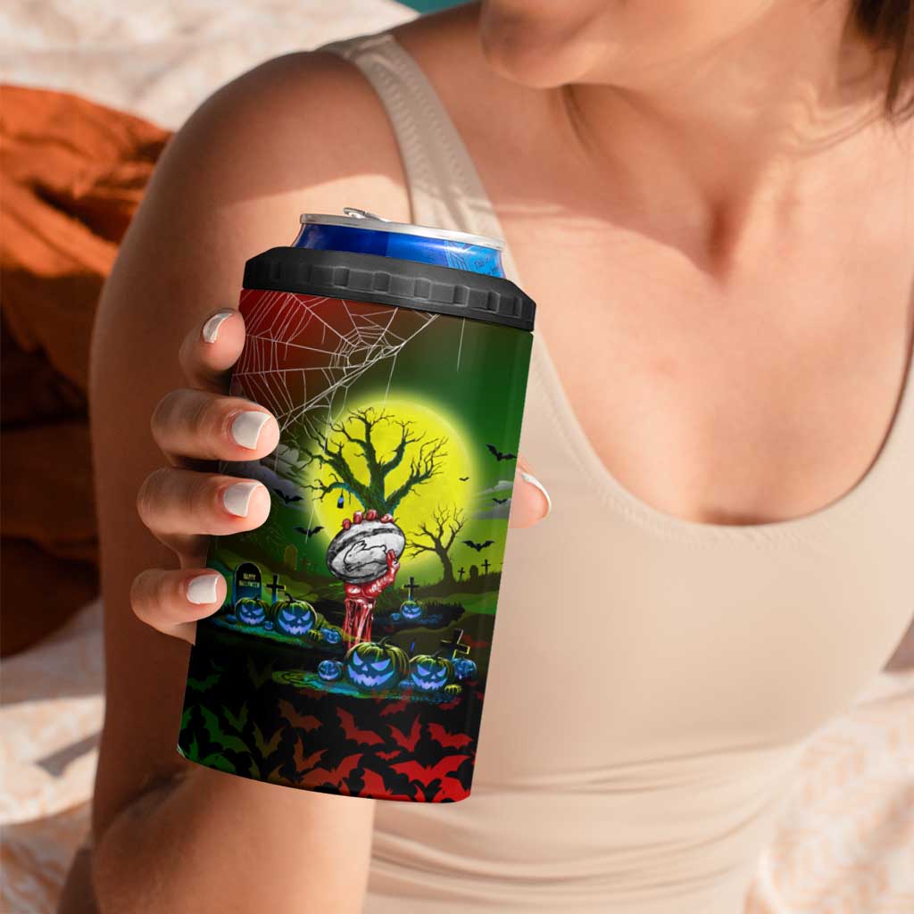 We Are Rabbitohs Halloween 4 in 1 Can Cooler Tumbler Pumpkin Scary Spooky Season - Aussie Hoodie