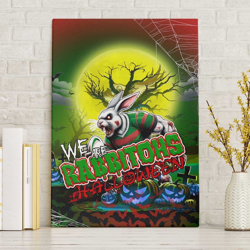 We Are Rabbitohs Halloween Canvas Wall Art Pumpkin Scary Spooky Season - Aussie Hoodie