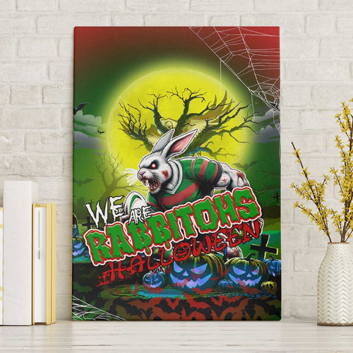 We Are Rabbitohs Halloween Canvas Wall Art Pumpkin Scary Spooky Season - Aussie Hoodie