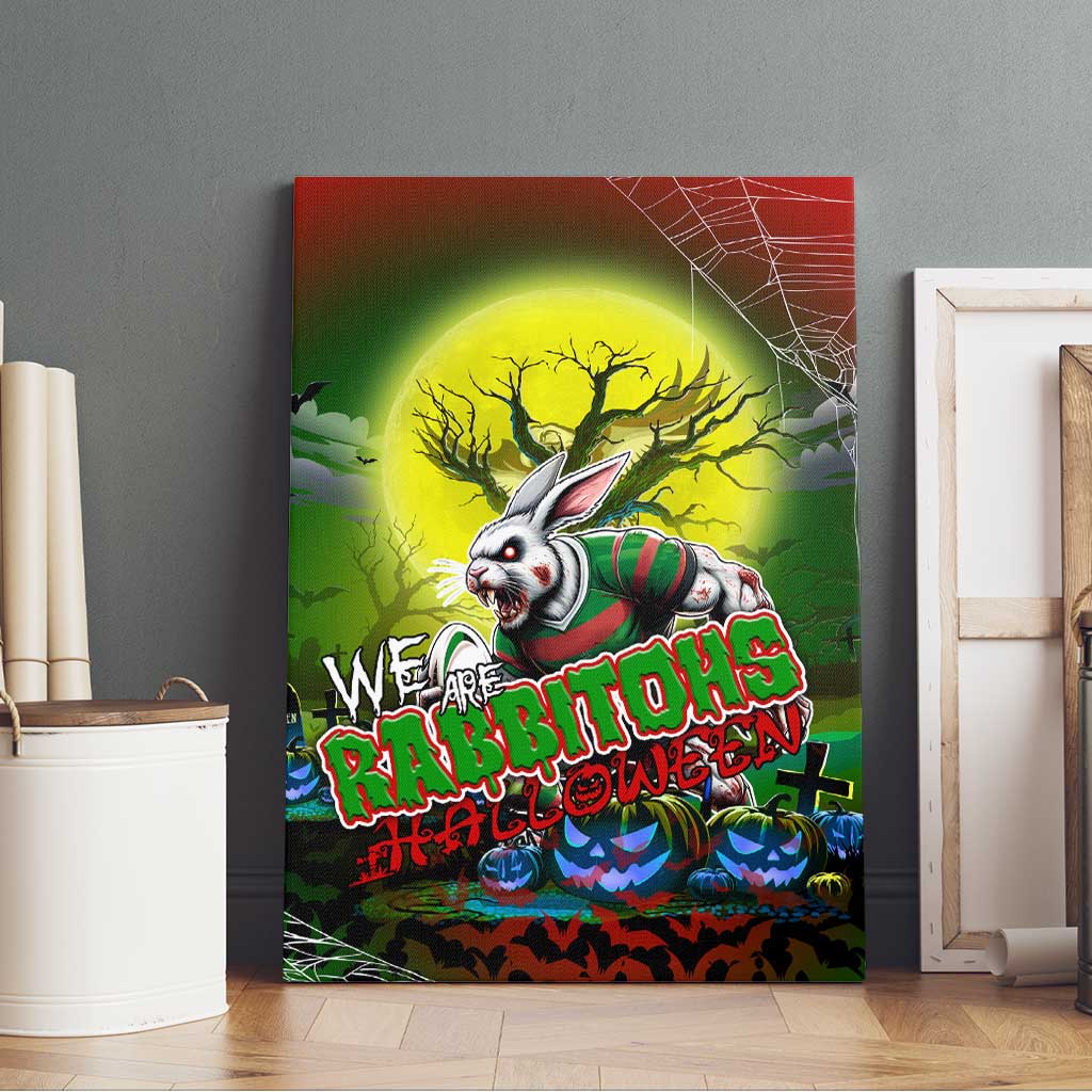 We Are Rabbitohs Halloween Canvas Wall Art Pumpkin Scary Spooky Season - Aussie Hoodie
