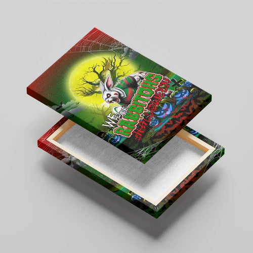 We Are Rabbitohs Halloween Canvas Wall Art Pumpkin Scary Spooky Season - Aussie Hoodie