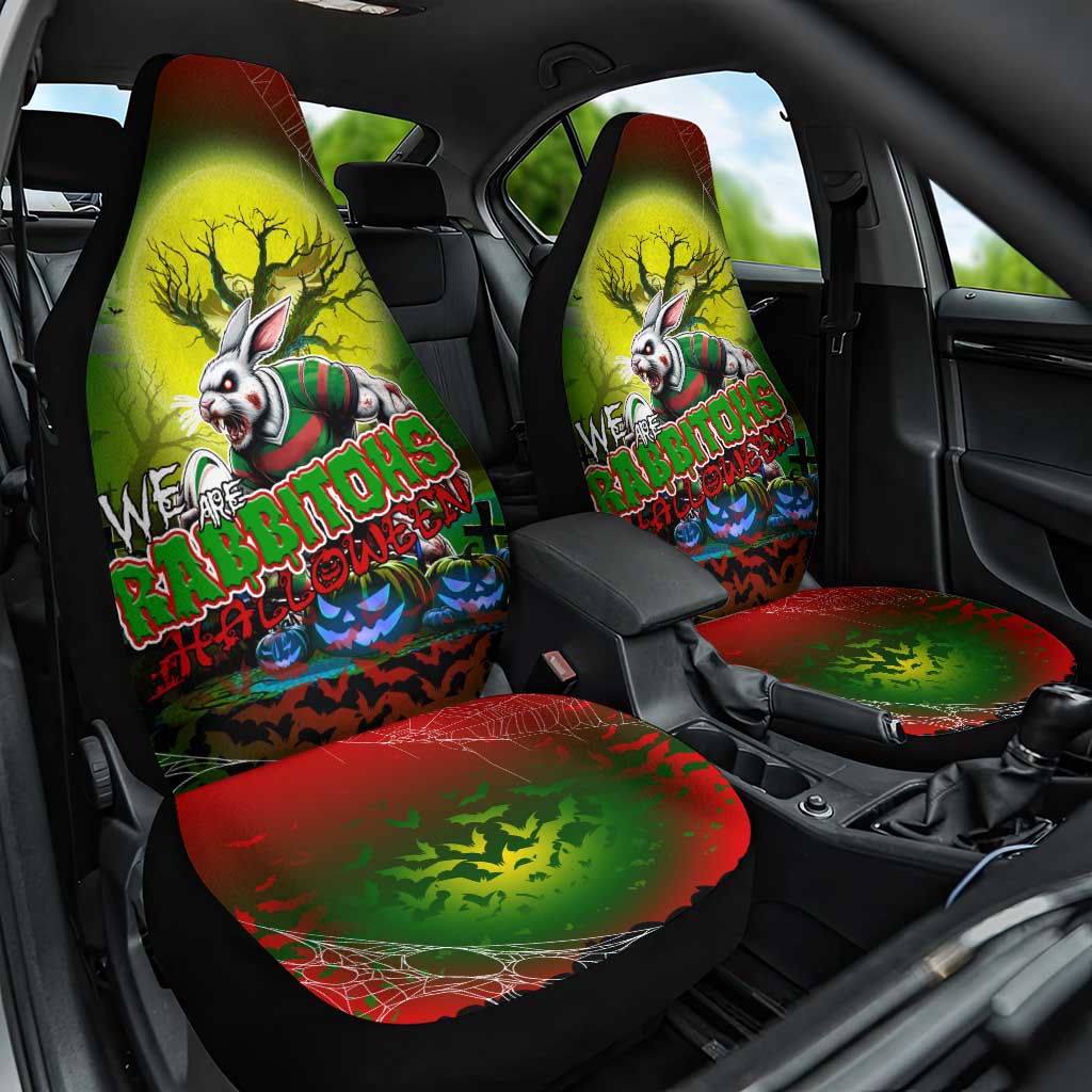 We Are Rabbitohs Halloween Car Seat Cover Pumpkin Scary Spooky Season - Aussie Hoodie