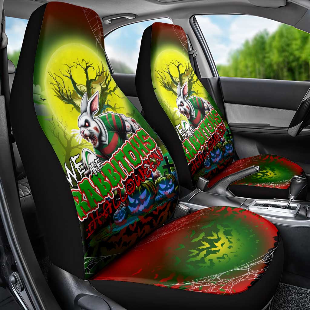 We Are Rabbitohs Halloween Car Seat Cover Pumpkin Scary Spooky Season - Aussie Hoodie