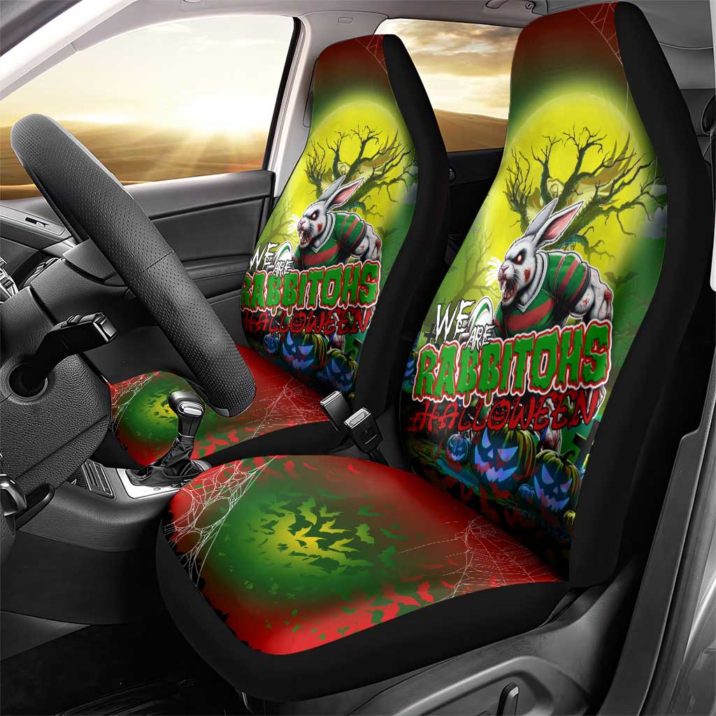 We Are Rabbitohs Halloween Car Seat Cover Pumpkin Scary Spooky Season - Aussie Hoodie
