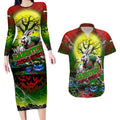 We Are Rabbitohs Halloween Couples Matching Long Sleeve Bodycon Dress and Hawaiian Shirt Pumpkin Scary Spooky Season - Aussie Hoodie