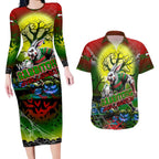 We Are Rabbitohs Halloween Couples Matching Long Sleeve Bodycon Dress and Hawaiian Shirt Pumpkin Scary Spooky Season - Aussie Hoodie