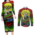 We Are Rabbitohs Halloween Couples Matching Long Sleeve Bodycon Dress and Long Sleeve Button Shirt Pumpkin Scary Spooky Season - Aussie Hoodie