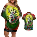 We Are Rabbitohs Halloween Couples Matching Off Shoulder Short Dress and Hawaiian Shirt Pumpkin Scary Spooky Season - Aussie Hoodie