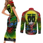 We Are Rabbitohs Halloween Couples Matching Short Sleeve Bodycon Dress and Long Sleeve Button Shirt Pumpkin Scary Spooky Season - Aussie Hoodie