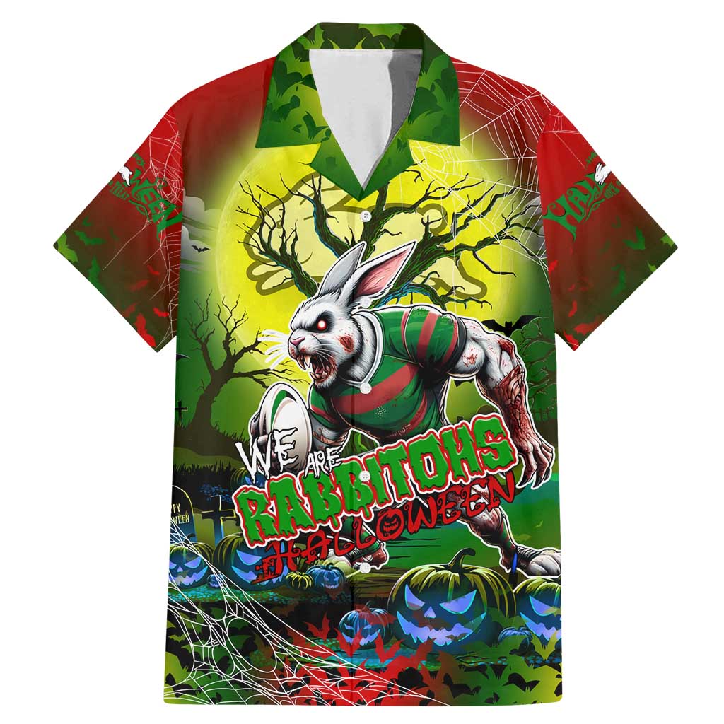 We Are Rabbitohs Halloween Family Matching Mermaid Dress and Hawaiian Shirt Pumpkin Scary Spooky Season - Aussie Hoodie