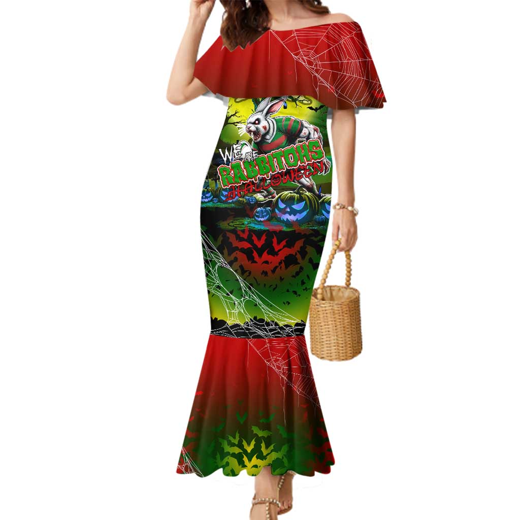 We Are Rabbitohs Halloween Family Matching Mermaid Dress and Hawaiian Shirt Pumpkin Scary Spooky Season - Aussie Hoodie