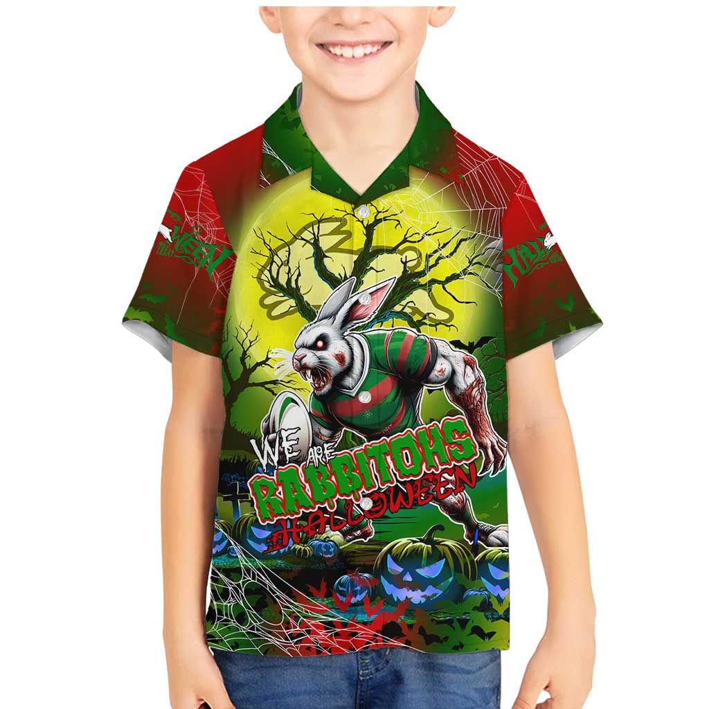 We Are Rabbitohs Halloween Family Matching Mermaid Dress and Hawaiian Shirt Pumpkin Scary Spooky Season - Aussie Hoodie