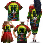 We Are Rabbitohs Halloween Family Matching Off The Shoulder Long Sleeve Dress and Hawaiian Shirt Pumpkin Scary Spooky Season - Aussie Hoodie
