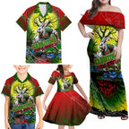 We Are Rabbitohs Halloween Family Matching Off Shoulder Maxi Dress and Hawaiian Shirt Pumpkin Scary Spooky Season - Aussie Hoodie