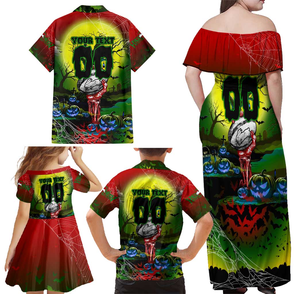 We Are Rabbitohs Halloween Family Matching Off Shoulder Maxi Dress and Hawaiian Shirt Pumpkin Scary Spooky Season - Aussie Hoodie