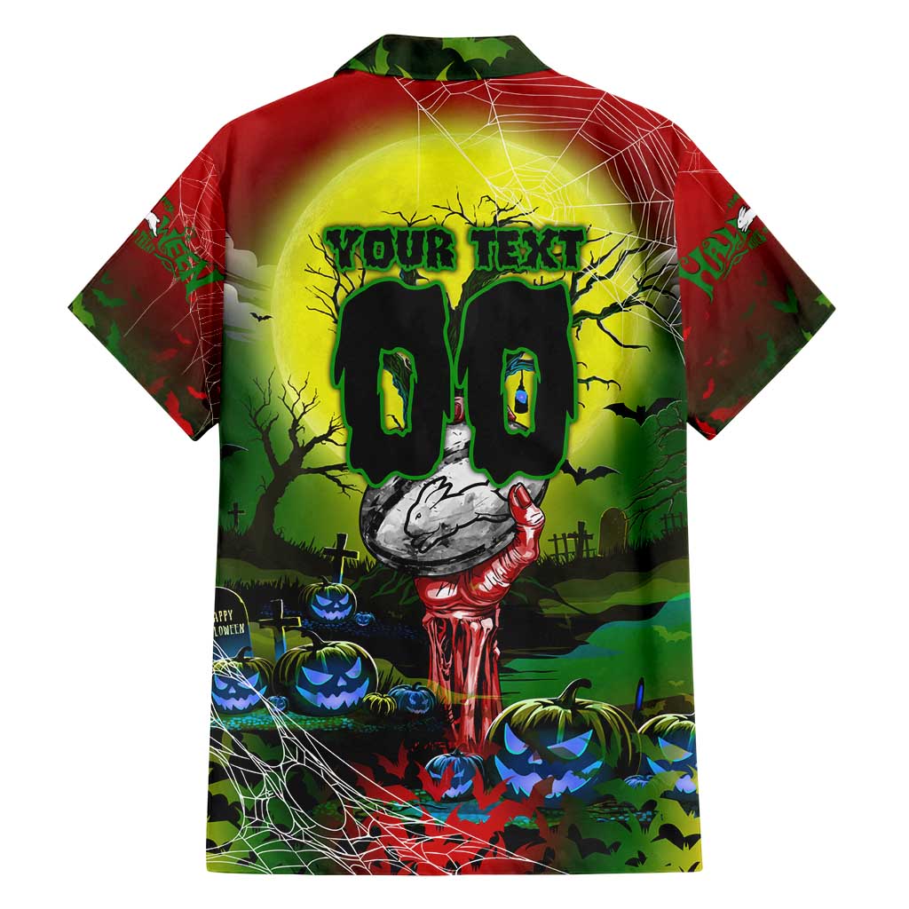We Are Rabbitohs Halloween Family Matching Off Shoulder Maxi Dress and Hawaiian Shirt Pumpkin Scary Spooky Season - Aussie Hoodie