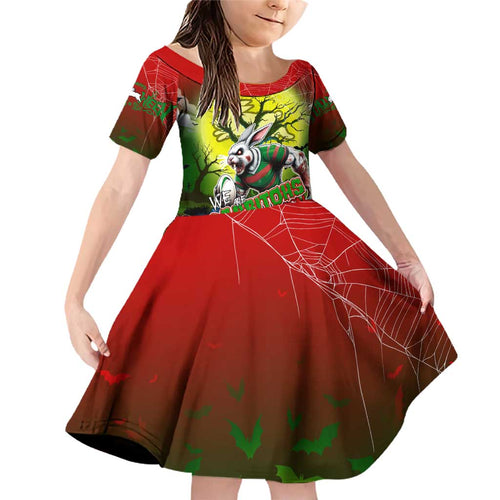 We Are Rabbitohs Halloween Family Matching Off Shoulder Short Dress and Hawaiian Shirt Pumpkin Scary Spooky Season - Aussie Hoodie