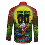 We Are Rabbitohs Halloween Family Matching Off Shoulder Short Dress and Hawaiian Shirt Pumpkin Scary Spooky Season - Aussie Hoodie