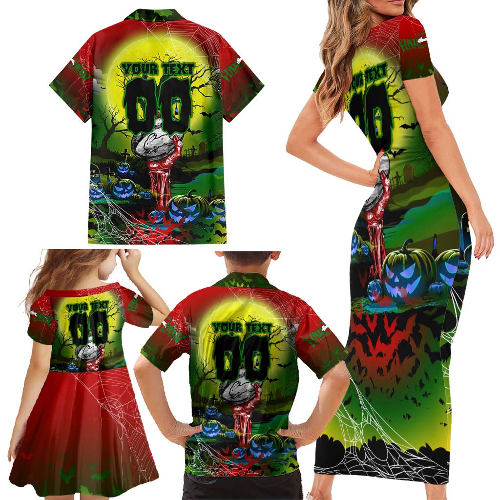 We Are Rabbitohs Halloween Family Matching Short Sleeve Bodycon Dress and Hawaiian Shirt Pumpkin Scary Spooky Season - Aussie Hoodie