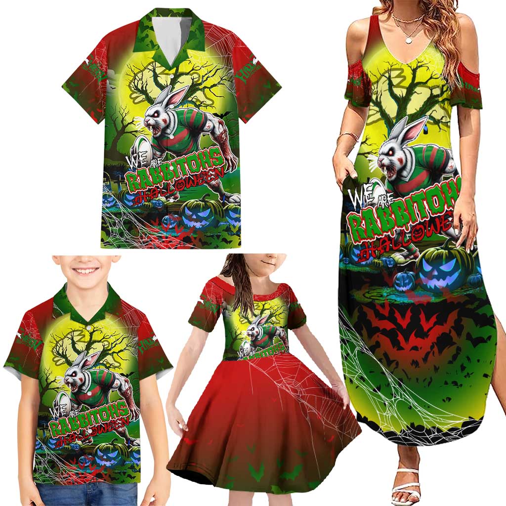 We Are Rabbitohs Halloween Family Matching Summer Maxi Dress and Hawaiian Shirt Pumpkin Scary Spooky Season - Aussie Hoodie