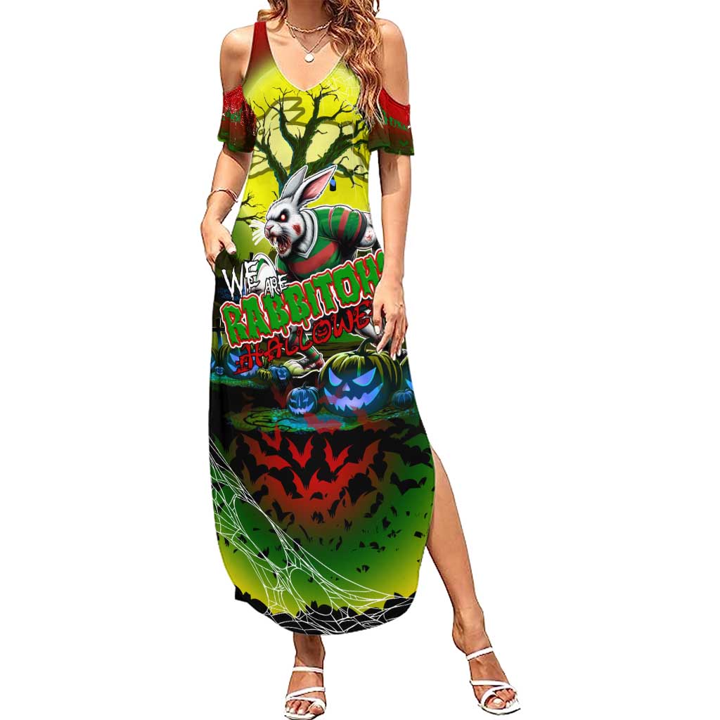 We Are Rabbitohs Halloween Family Matching Summer Maxi Dress and Hawaiian Shirt Pumpkin Scary Spooky Season - Aussie Hoodie