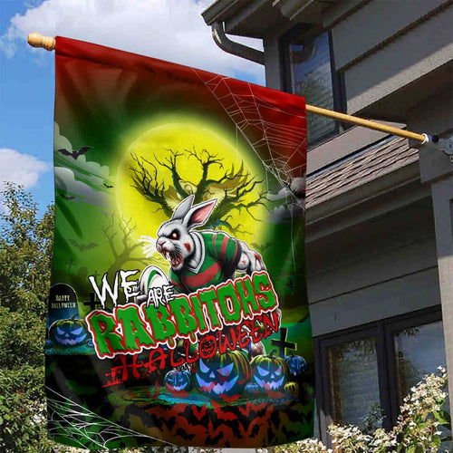 We Are Rabbitohs Halloween Garden Flag Pumpkin Scary Spooky Season - Aussie Hoodie