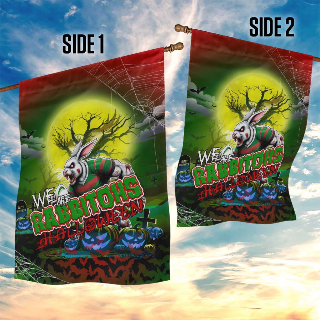 We Are Rabbitohs Halloween Garden Flag Pumpkin Scary Spooky Season - Aussie Hoodie