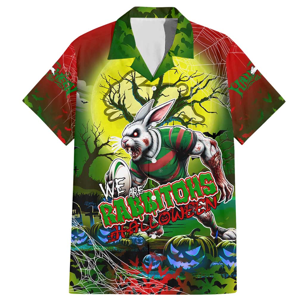 We Are Rabbitohs Halloween Hawaiian Shirt Pumpkin Scary Spooky Season - Aussie Hoodie