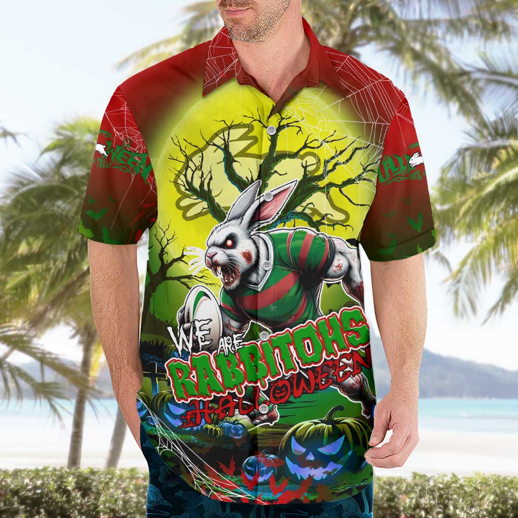 We Are Rabbitohs Halloween Hawaiian Shirt Pumpkin Scary Spooky Season - Aussie Hoodie