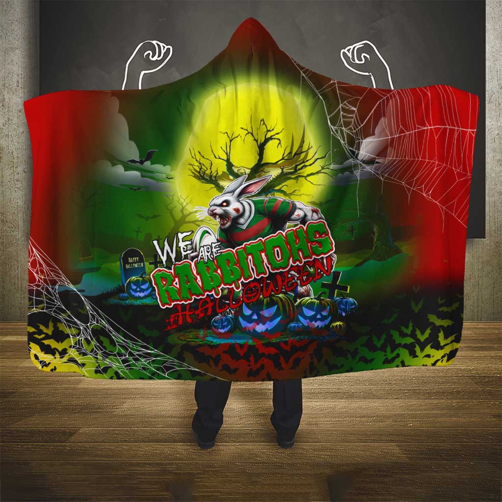 We Are Rabbitohs Halloween Hooded Blanket Pumpkin Scary Spooky Season - Aussie Hoodie