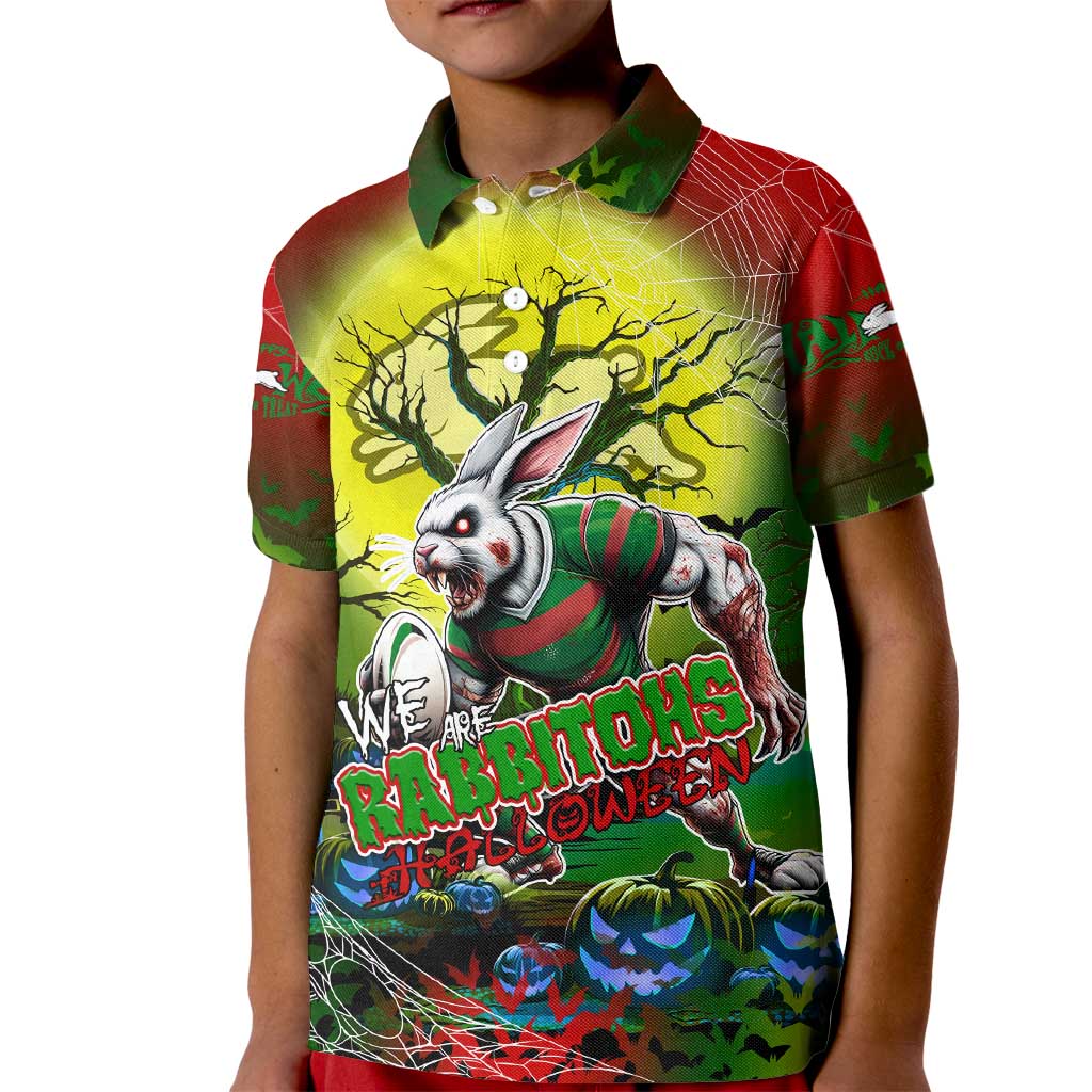We Are Rabbitohs Halloween Kid Polo Shirt Pumpkin Scary Spooky Season - Aussie Hoodie