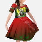 We Are Rabbitohs Halloween Kid Short Sleeve Dress Pumpkin Scary Spooky Season - Aussie Hoodie