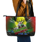 We Are Rabbitohs Halloween Leather Tote Bag Pumpkin Scary Spooky Season - Aussie Hoodie
