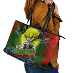 We Are Rabbitohs Halloween Leather Tote Bag Pumpkin Scary Spooky Season - Aussie Hoodie