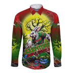 We Are Rabbitohs Halloween Long Sleeve Button Shirt Pumpkin Scary Spooky Season - Aussie Hoodie