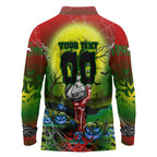 We Are Rabbitohs Halloween Long Sleeve Polo Shirt Pumpkin Scary Spooky Season - Aussie Hoodie
