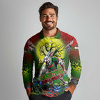 We Are Rabbitohs Halloween Long Sleeve Polo Shirt Pumpkin Scary Spooky Season - Aussie Hoodie