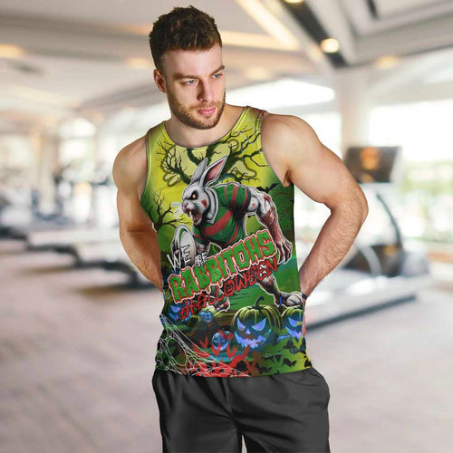 We Are Rabbitohs Halloween Men Tank Top Pumpkin Scary Spooky Season - Aussie Hoodie