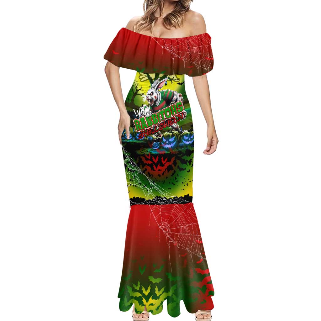 We Are Rabbitohs Halloween Mermaid Dress Pumpkin Scary Spooky Season - Aussie Hoodie