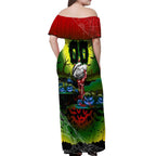 We Are Rabbitohs Halloween Off Shoulder Maxi Dress Pumpkin Scary Spooky Season - Aussie Hoodie
