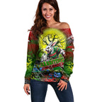 We Are Rabbitohs Halloween Off Shoulder Sweater Pumpkin Scary Spooky Season - Aussie Hoodie