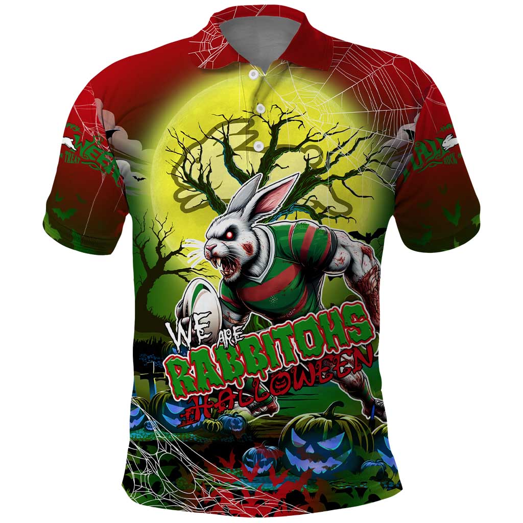 We Are Rabbitohs Halloween Polo Shirt Pumpkin Scary Spooky Season - Aussie Hoodie